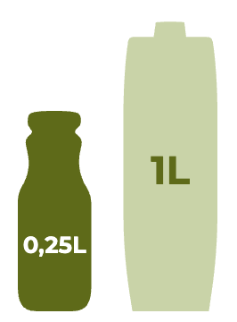 Ambalaje disponibile Vita Caise: 0,25 L și 1 L