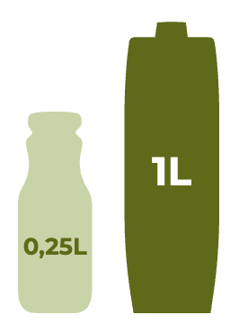 Ambalaje disponibile Vita Caise: 0,25 L și 1 L
