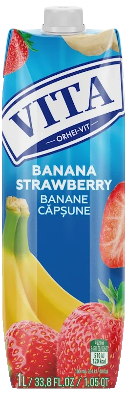 Suc Vita Banane–Căpșuni 1 L – ambalaj