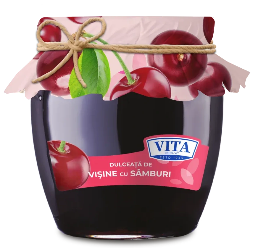 Vita Dulceață de vișine cu sâmburi – borcan