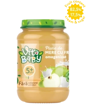 Vita Baby Piure de mere cu frișcă – borcan