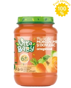 Vita Baby Piure de morcov, mere și dovleac – borcan
