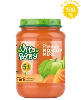 Vita Baby Piure de morcov și mere – borcan