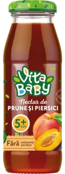 Vita Baby Nectar de prune și piersici – sticluță